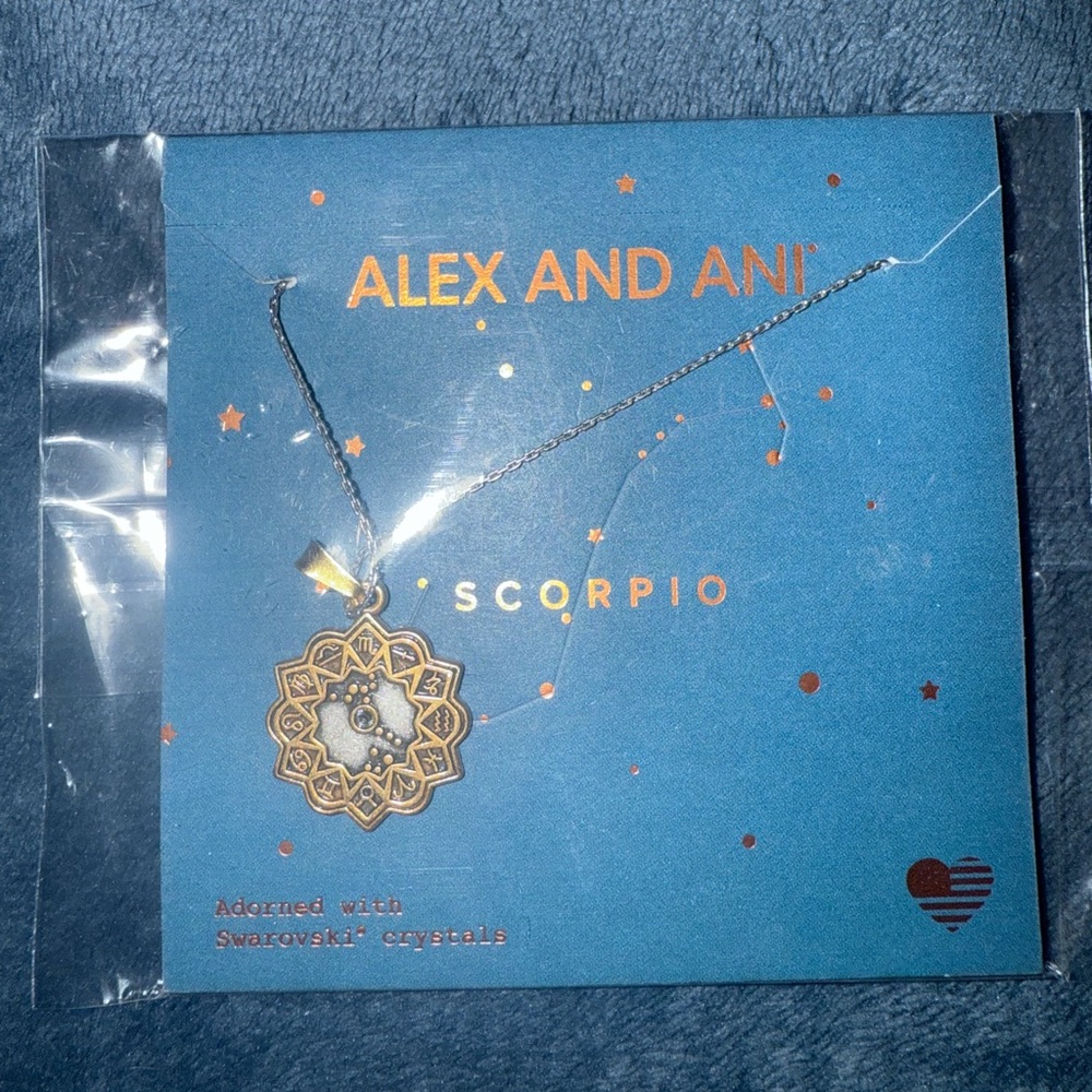 Alex and Ani Gold Scorpio Necklace